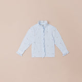 Flower Ruffle Button-up