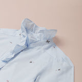 Flower Ruffle Button-up