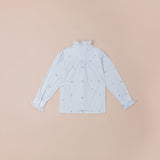 Flower Ruffle Button-up